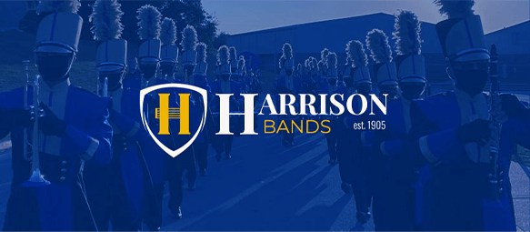 Harrison Bands logo and cover photo
