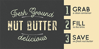 Nature's Wonders nut butter sign